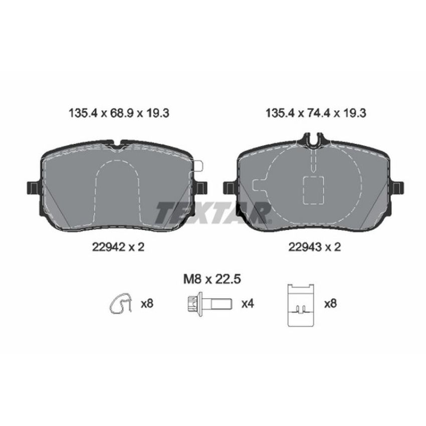 TEXTAR 2294201 Brake Pad Set