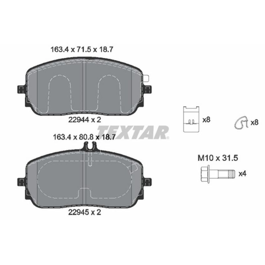 TEXTAR 2294401 Brake Pad Set