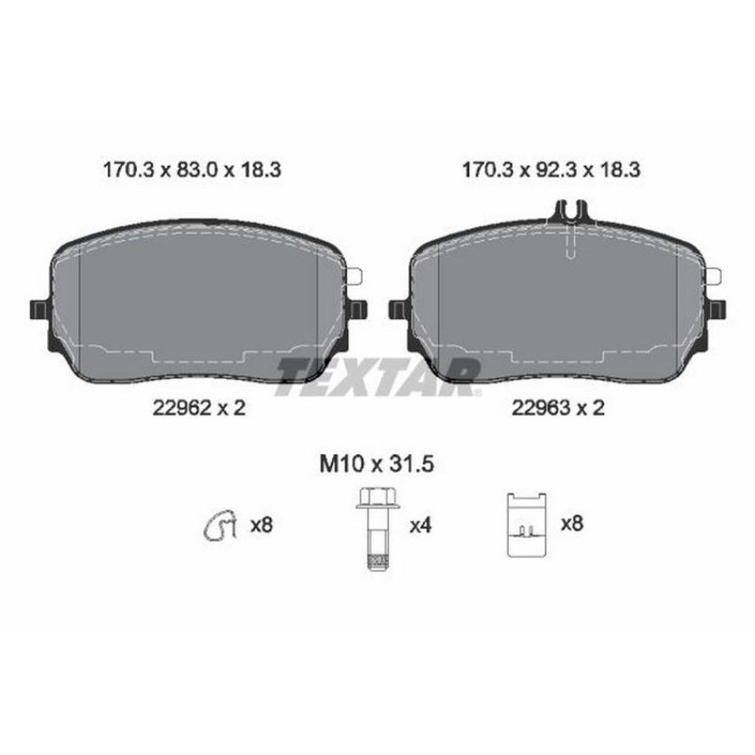 TEXTAR 2296201 Brake Pad Set