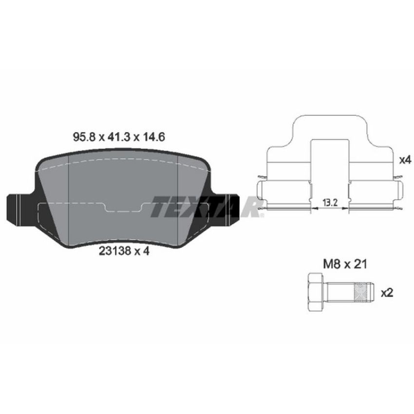 TEXTAR 2313805 Brake Pad Set