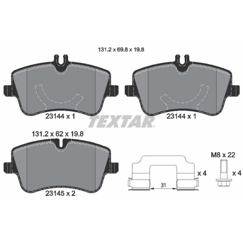 TEXTAR 2314401 Brake Pad Set