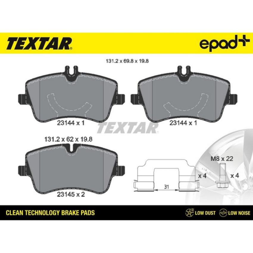 TEXTAR 2314401CP Brake Pad Set