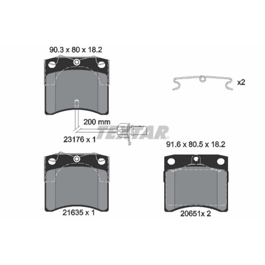 TEXTAR 2317602 Brake Pad Set
