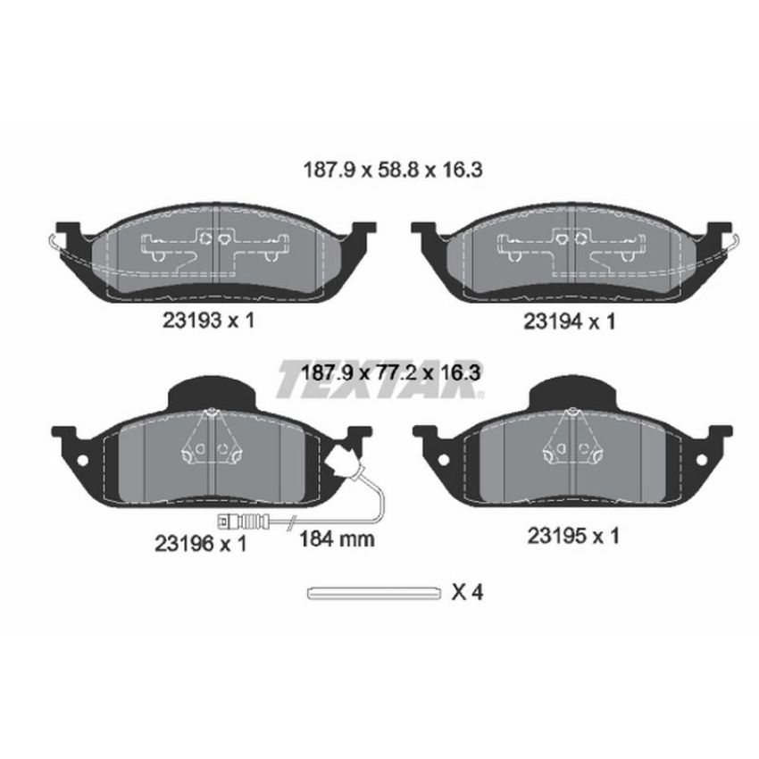 TEXTAR 2319303 Brake Pad Set