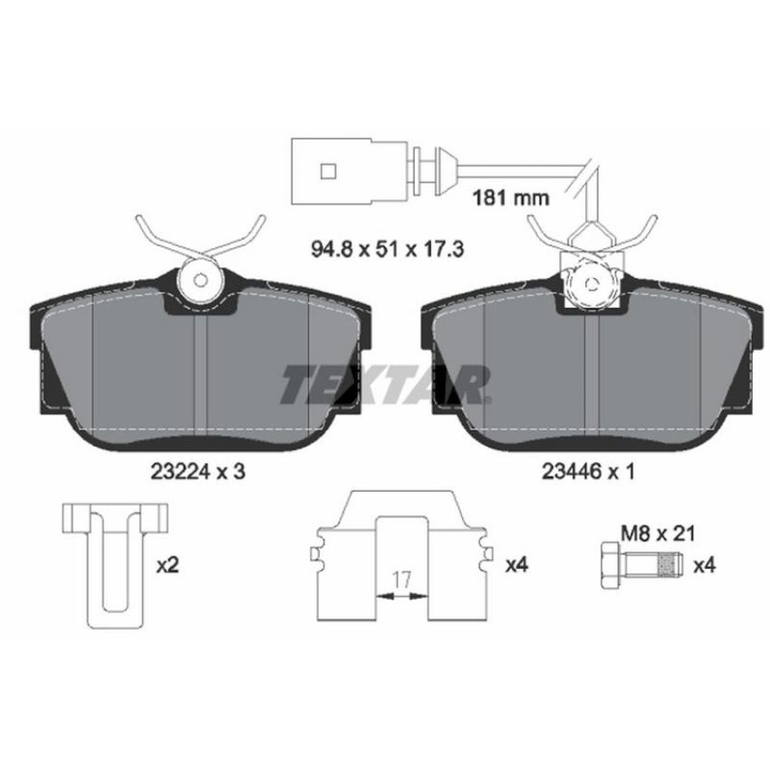 TEXTAR 2322416 Brake Pad Set
