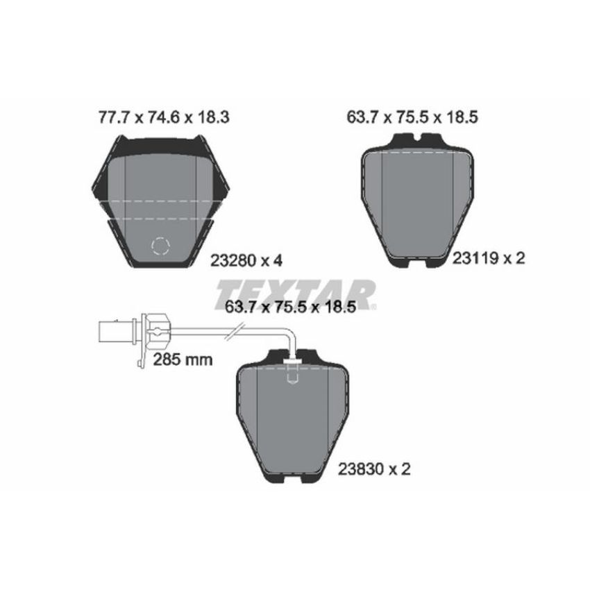 TEXTAR 2328001 Brake Pad Set