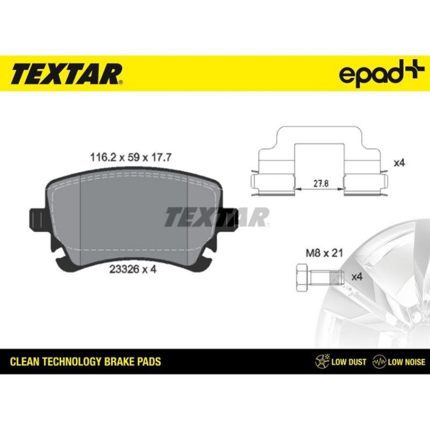 TEXTAR 2332601CP Brake Pad Set