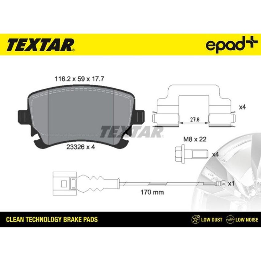 TEXTAR 2332602CP Brake Pad Set
