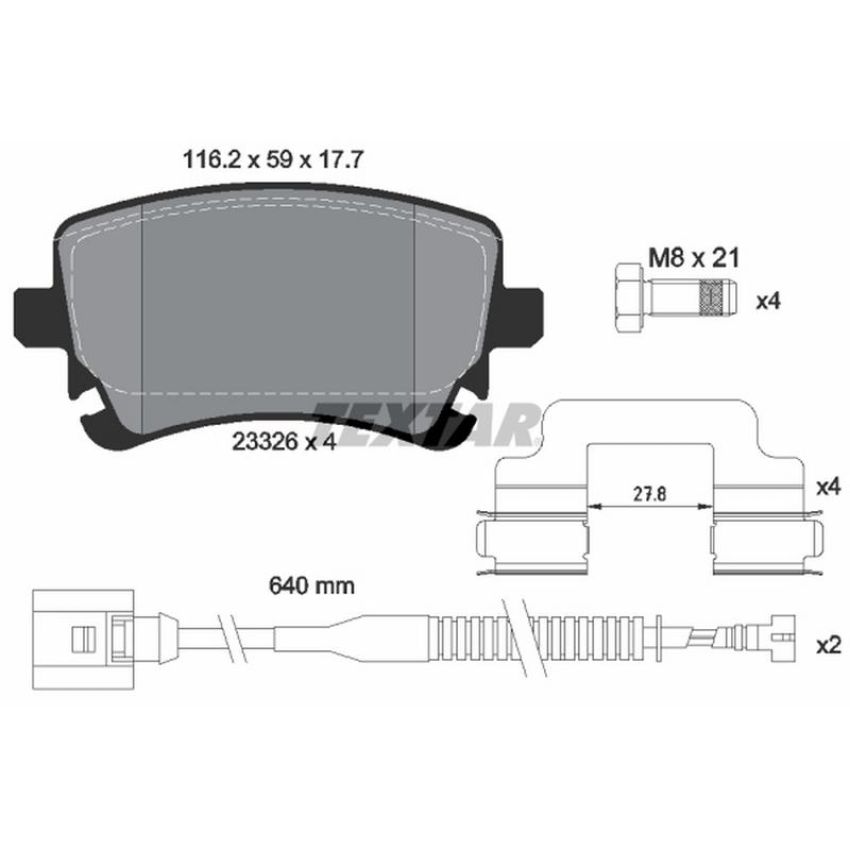 TEXTAR 2332603 Brake Pad Set