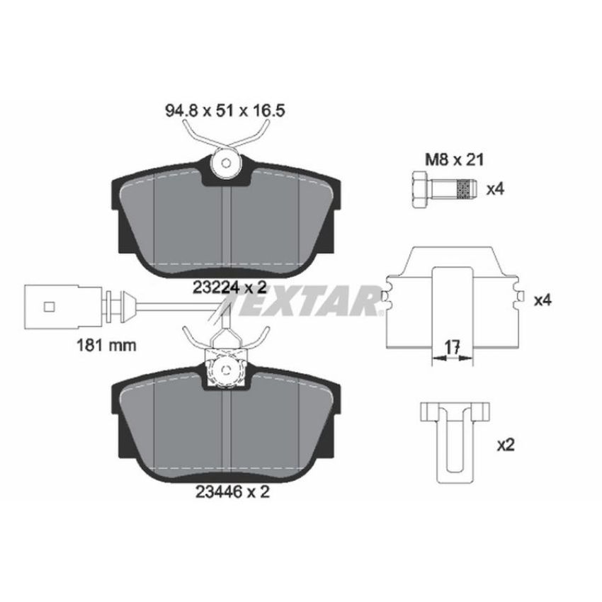 TEXTAR 2344605 Brake Pad Set