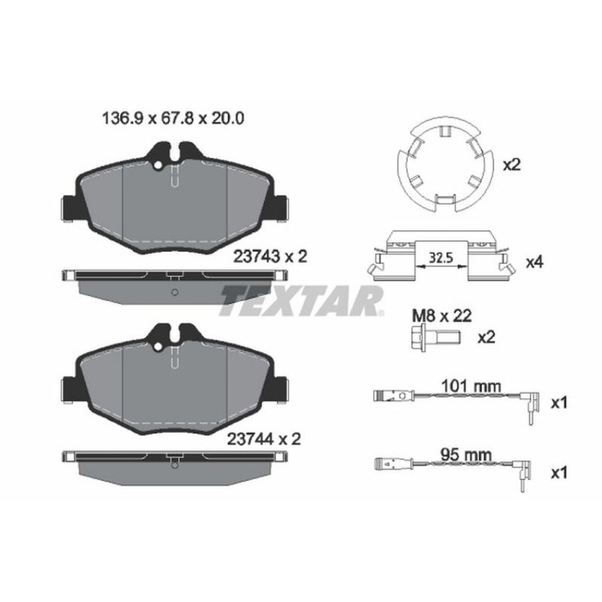TEXTAR 2374303 Brake Pad Set