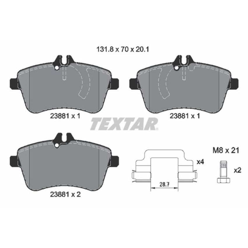 TEXTAR 2388101 Brake Pad Set