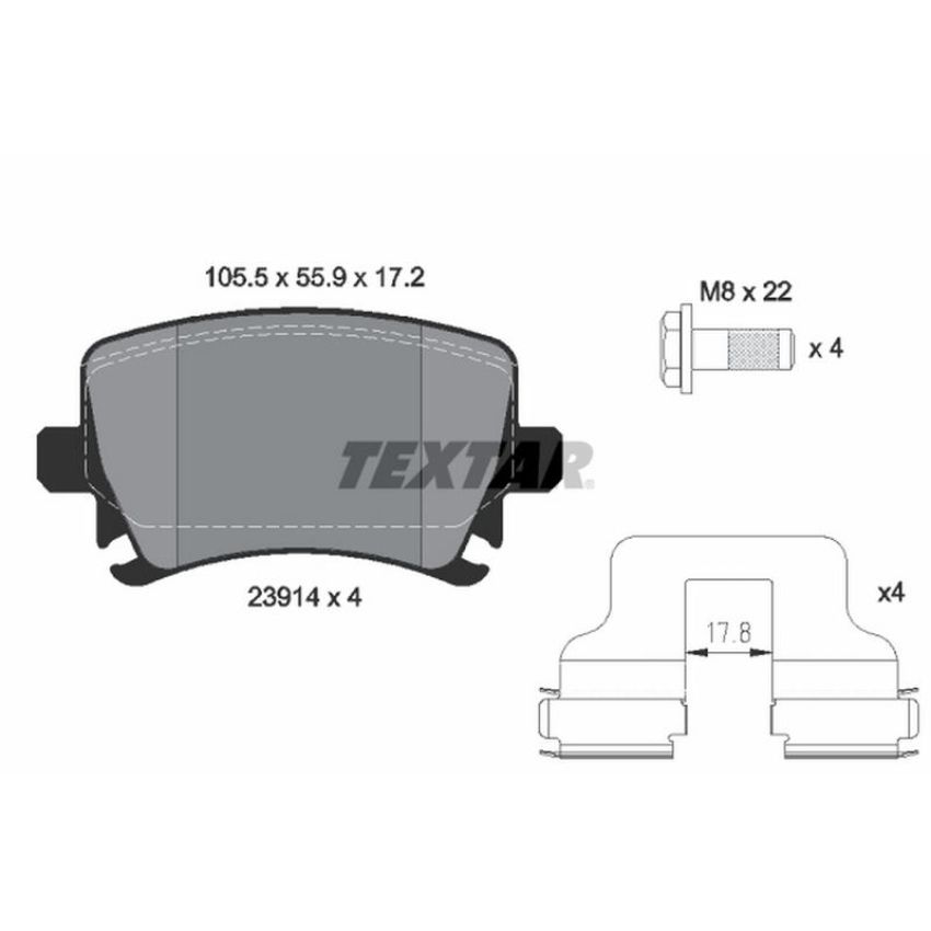 TEXTAR 2391401 Brake Pad Set