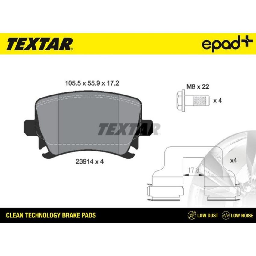 TEXTAR 2391401CP Brake Pad Set