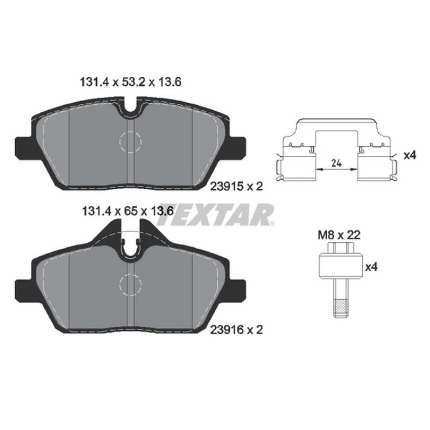 TEXTAR 2391508 Brake Pad Set