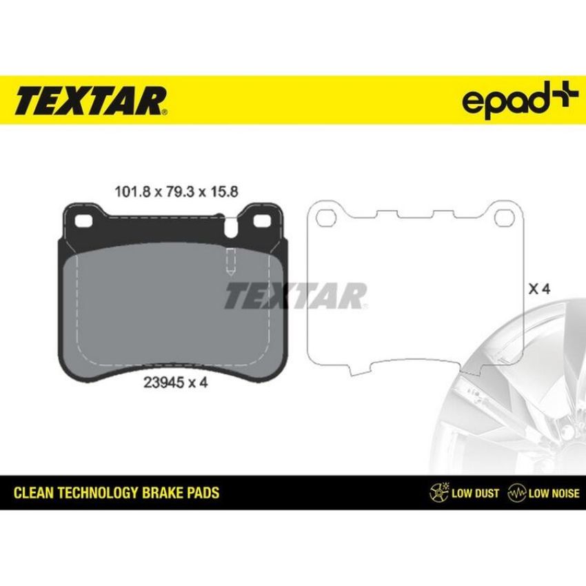 TEXTAR 2394501CP Brake Pad Set