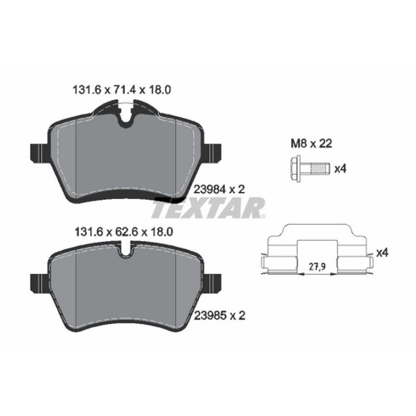 TEXTAR 2398401 Brake Pad Set