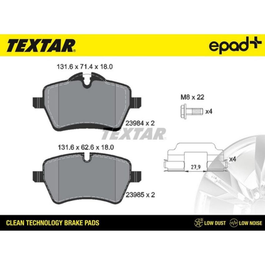 TEXTAR 2398401CP Brake Pad Set