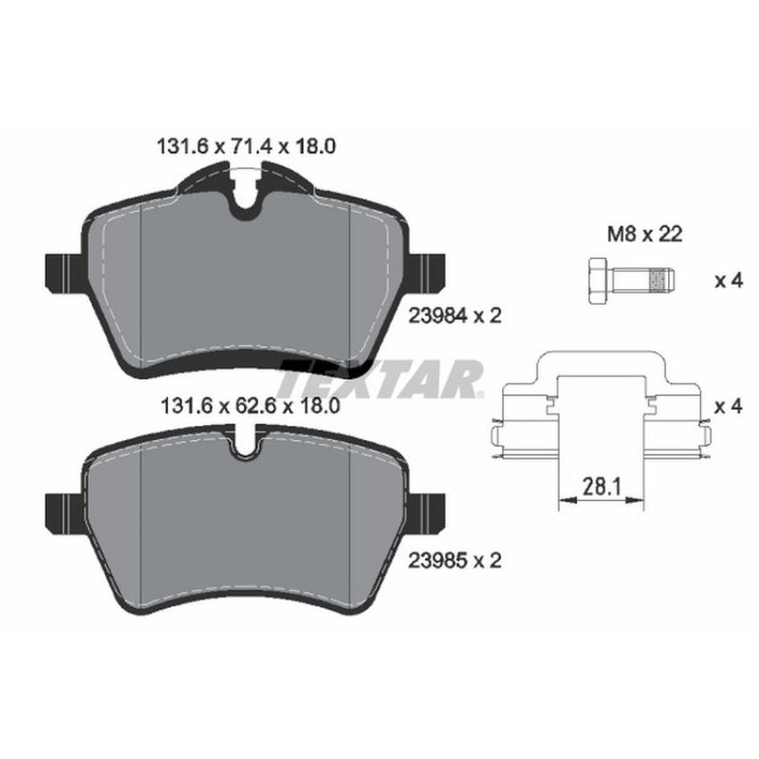 TEXTAR 2398404 Brake Pad Set