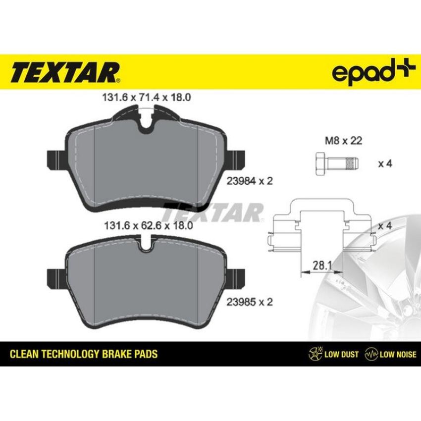 TEXTAR 2398404CP Brake Pad Set