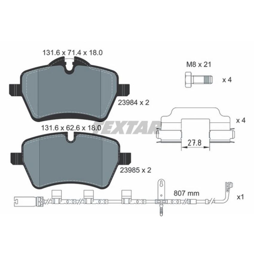 TEXTAR 2398407 Brake Pad Set