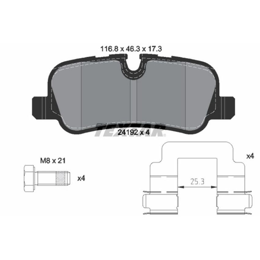 TEXTAR 2419201 Brake Pad Set