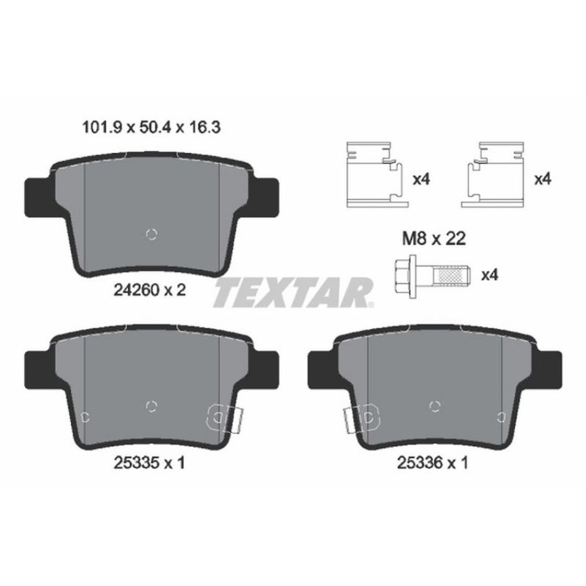 TEXTAR 2426001 Brake Pad Set