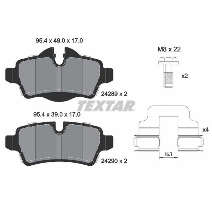 TEXTAR 2428901 Brake Pad Set
