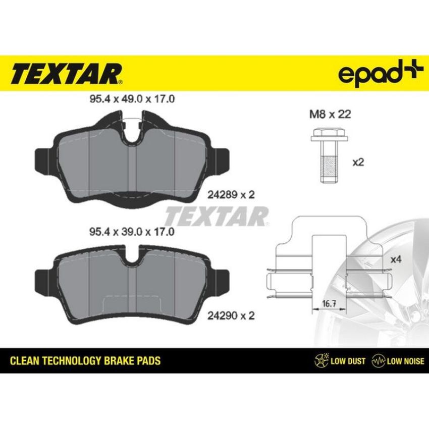 TEXTAR 2428901CP Brake Pad Set