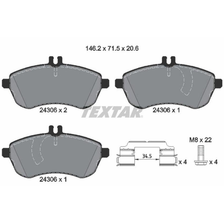 TEXTAR 2430601 Brake Pad Set