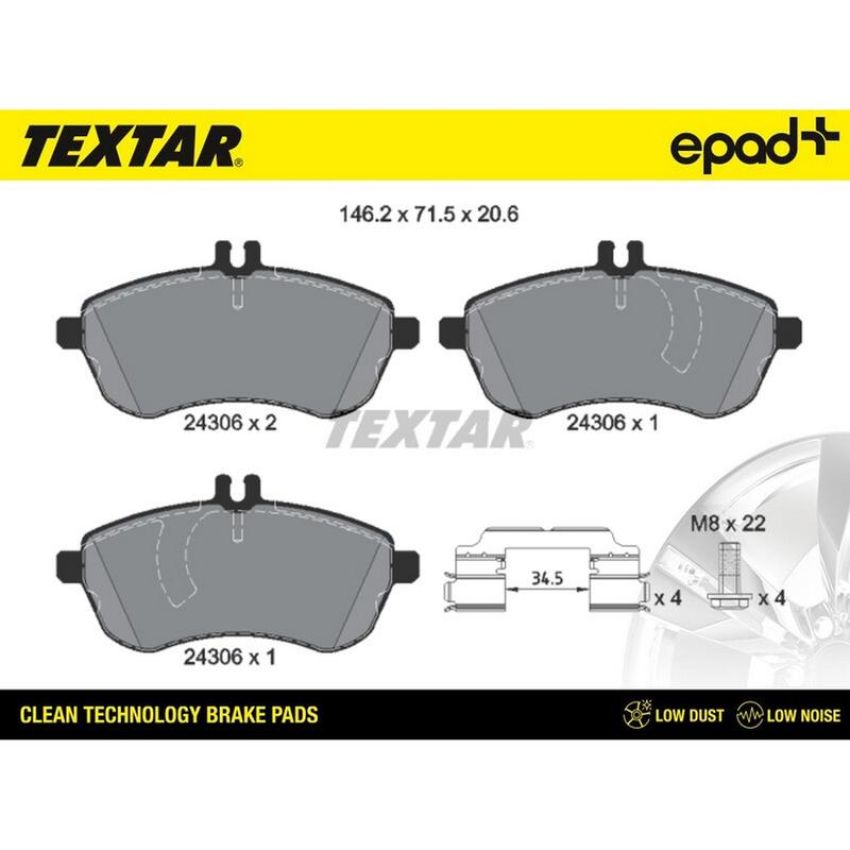 TEXTAR 2430601CP Brake Pad Set