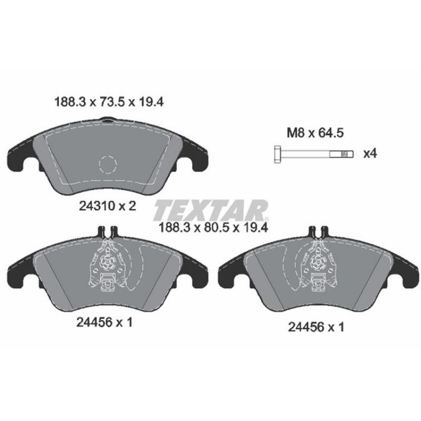TEXTAR 2431001 Brake Pad Set