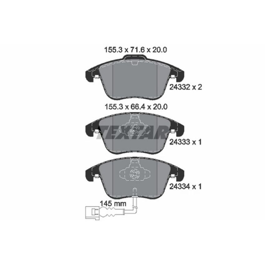 TEXTAR 2433301 Brake Pad Set