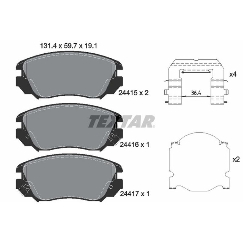 TEXTAR 2441501 Brake Pad Set