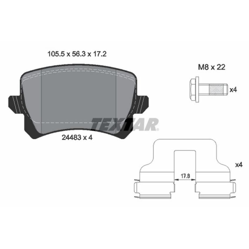 TEXTAR 2448301 Brake Pad Set