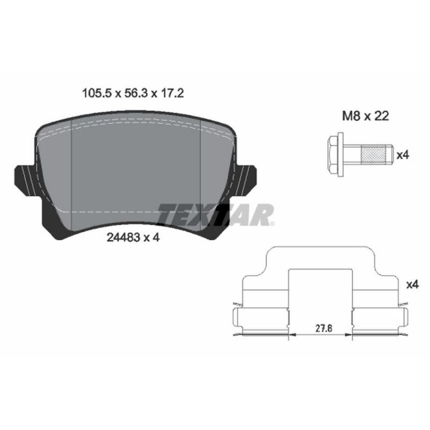 TEXTAR 2448302 Brake Pad Set