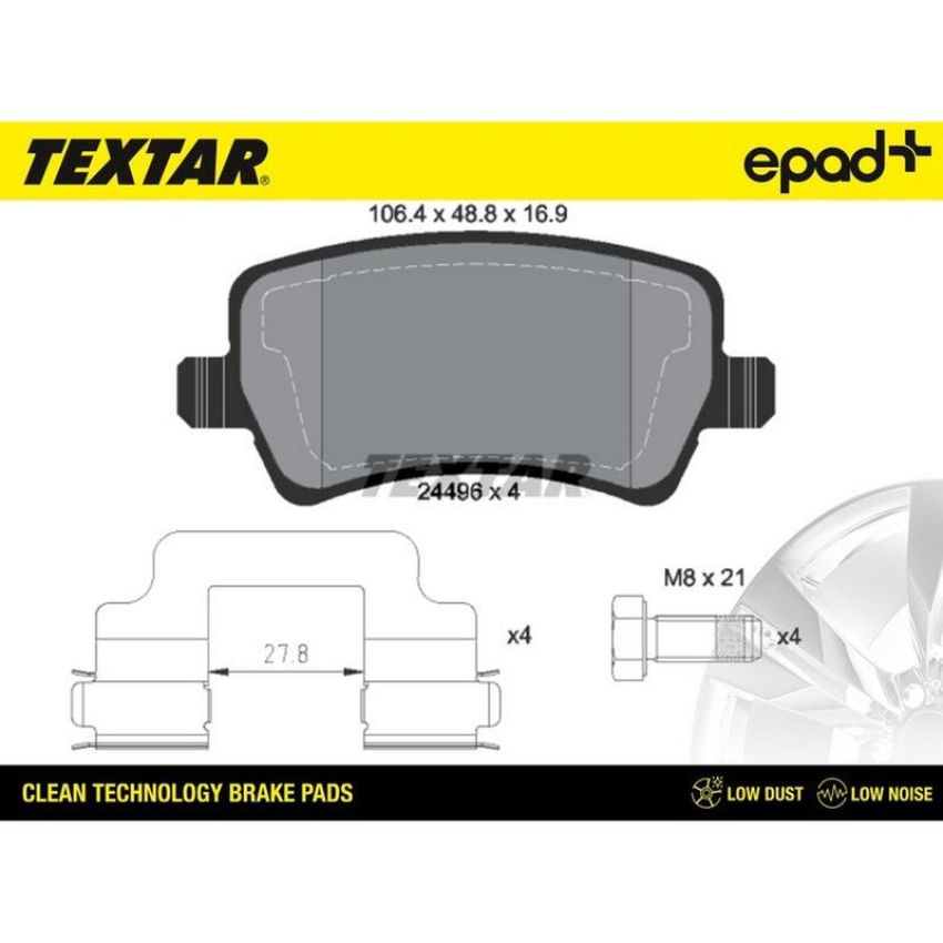 TEXTAR 2449601CP Brake Pad Set