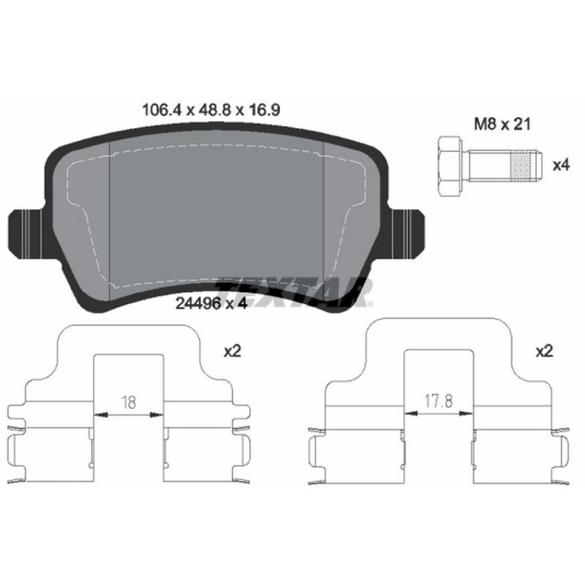 TEXTAR 2449602 Brake Pad Set