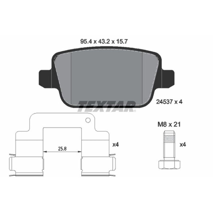 TEXTAR 2453701 Brake Pad Set