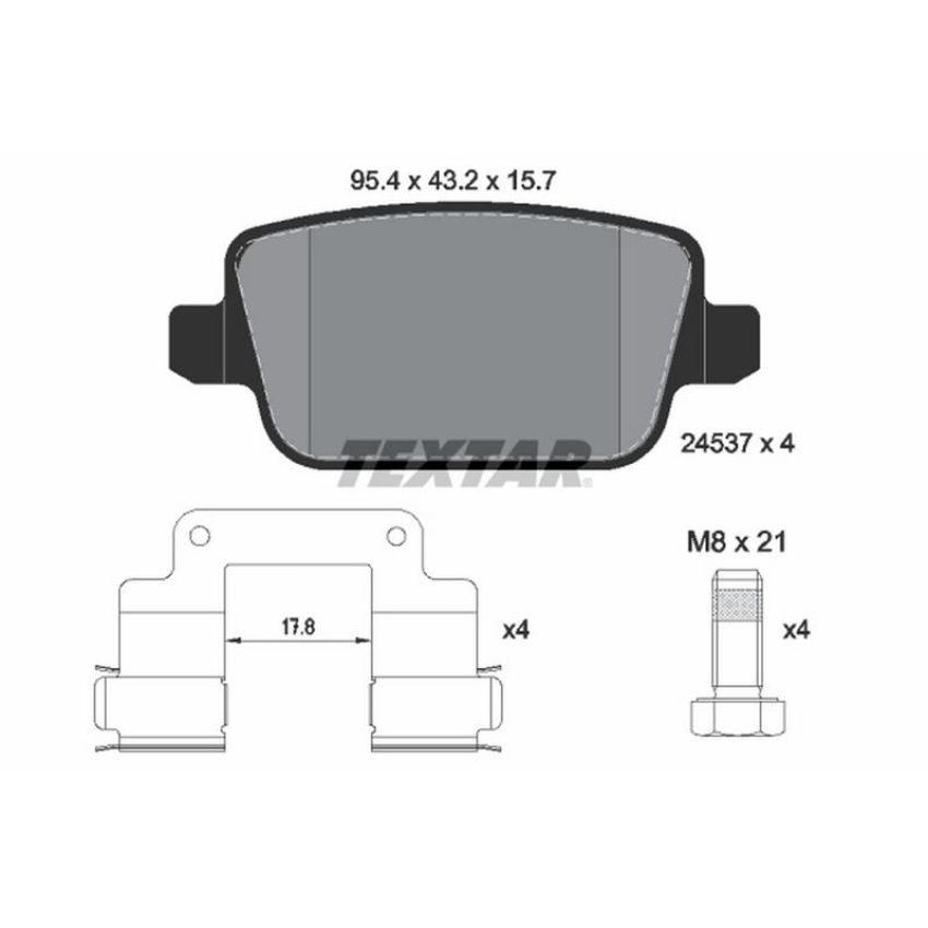 TEXTAR 2453702 Brake Pad Set
