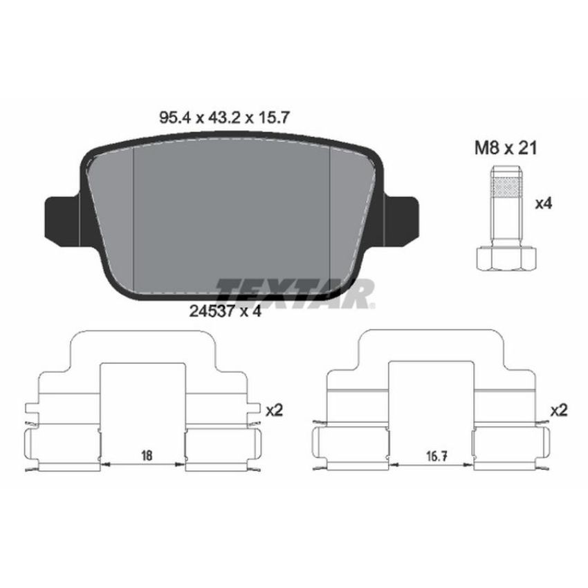 TEXTAR 2453703 Brake Pad Set