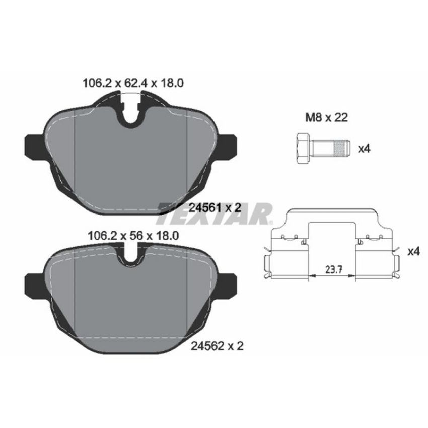 TEXTAR 2456101 Brake Pad Set