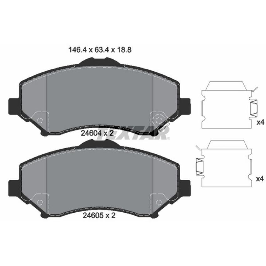 TEXTAR 2460401 Brake Pad Set