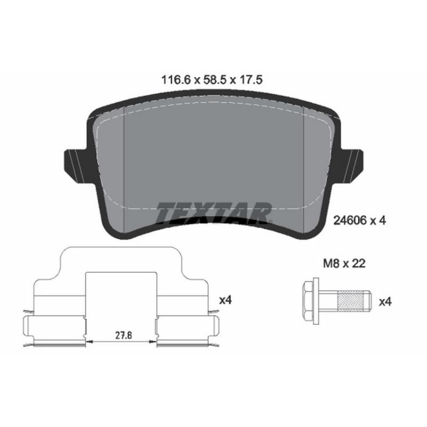TEXTAR 2460601 Brake Pad Set