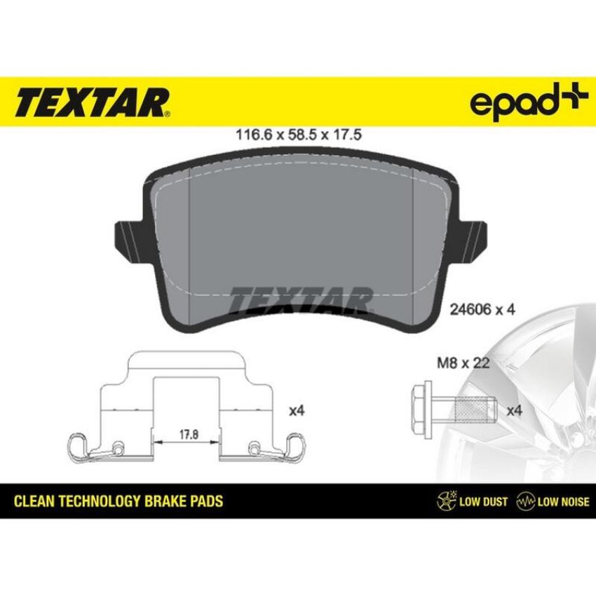 TEXTAR 2460602CP Brake Pad Set