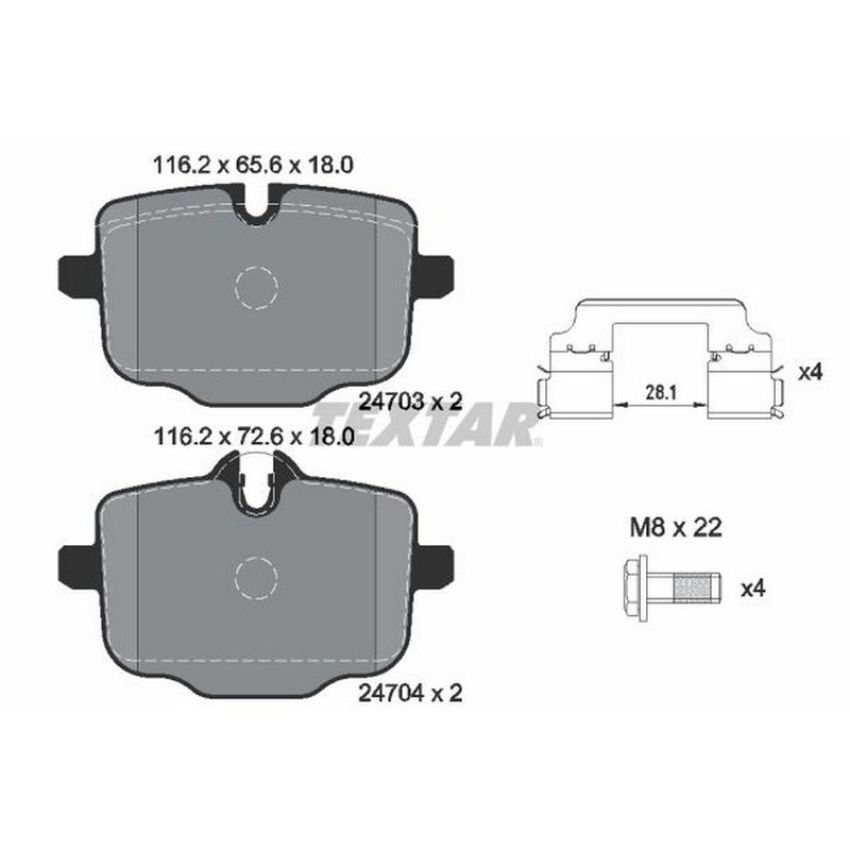 TEXTAR 2470301 Brake Pad Set