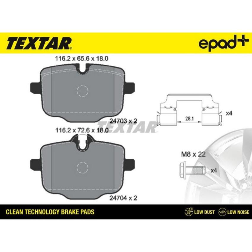 TEXTAR 2470301CP Brake Pad Set
