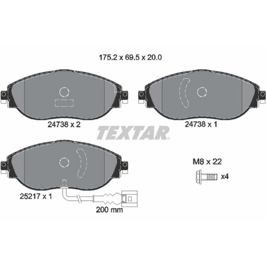 TEXTAR 2473801 Brake Pad Set