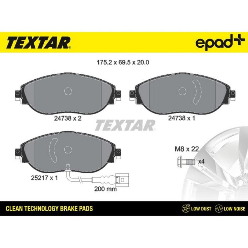 TEXTAR 2473803CP Brake Pad Set