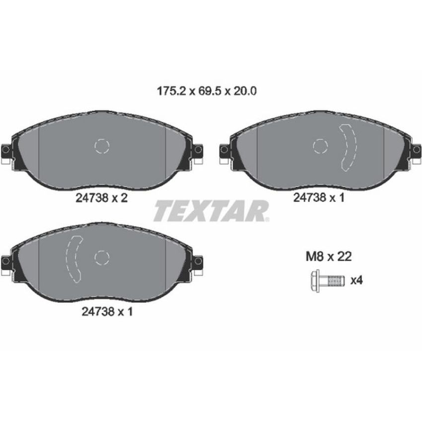 TEXTAR 2473806 Brake Pad Set
